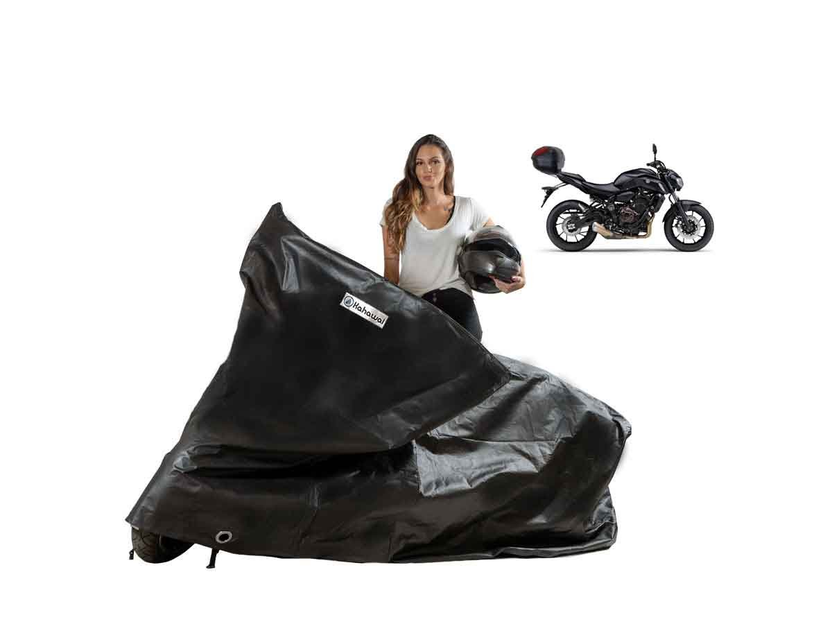 Capa Cobrir Moto MT-07 com Bau - Bauleto Forrada Capa Cobrir Moto MT-07 com Bau - Bauleto Forrada