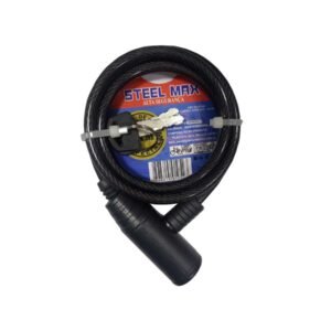 Trava Cabo De Aço Cadeado Segurança Bike Moto Carro Com Chave Espiral Anti-Roubo 1,20m